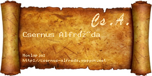 Csernus Alfréda névjegykártya